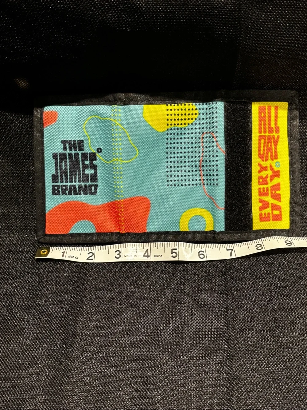 The James Brand Men’s Wallet - Aqua with Velcro closure
